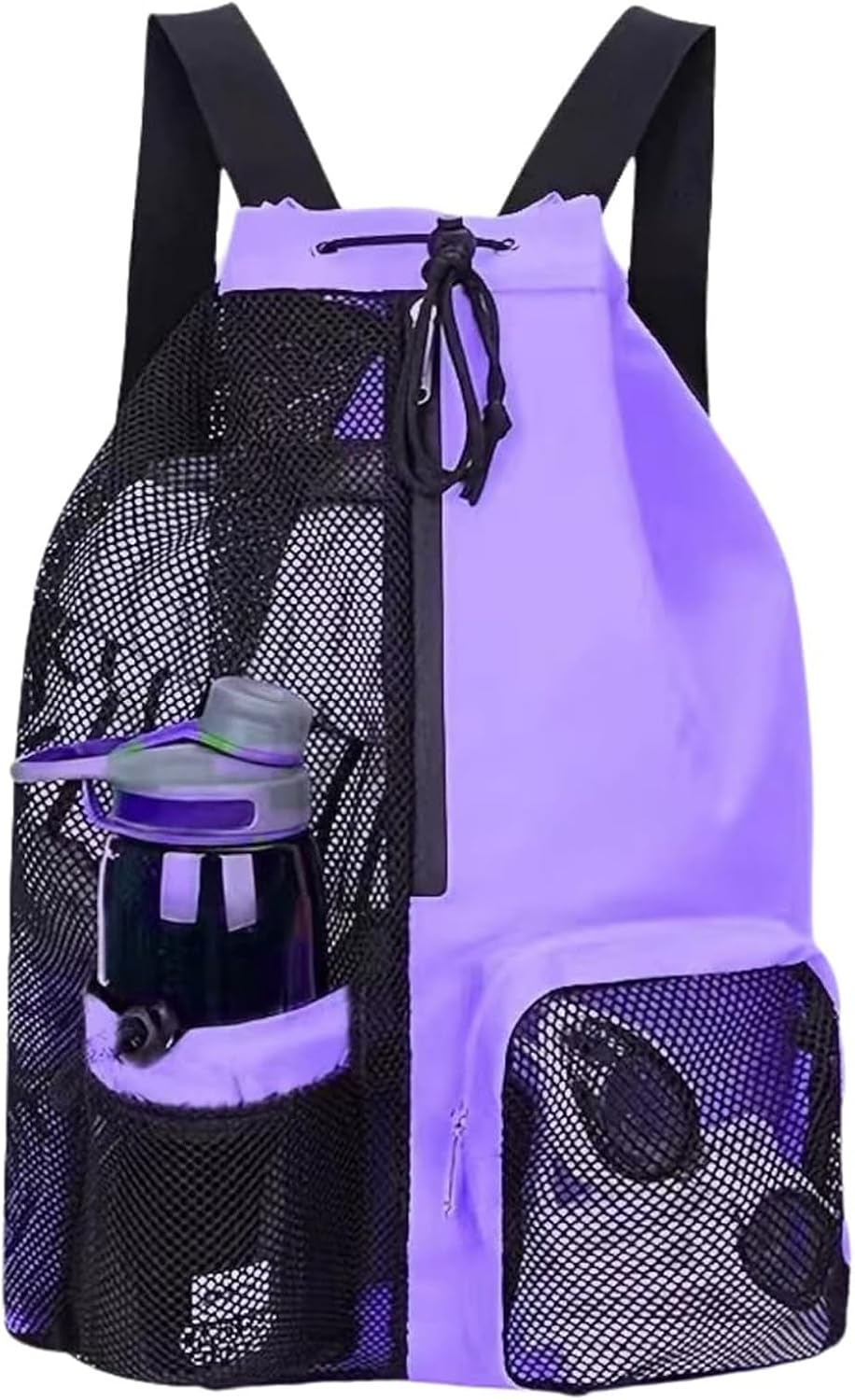 JSTHHTT Swimming Bag Gym Bag Swimming Bag Waterproof Wet Bag with Zip Mesh Backpack with Drawstring Mesh Beach Backpack Foldable Swimming Bag Dry Wet Separation Swimming Bag
