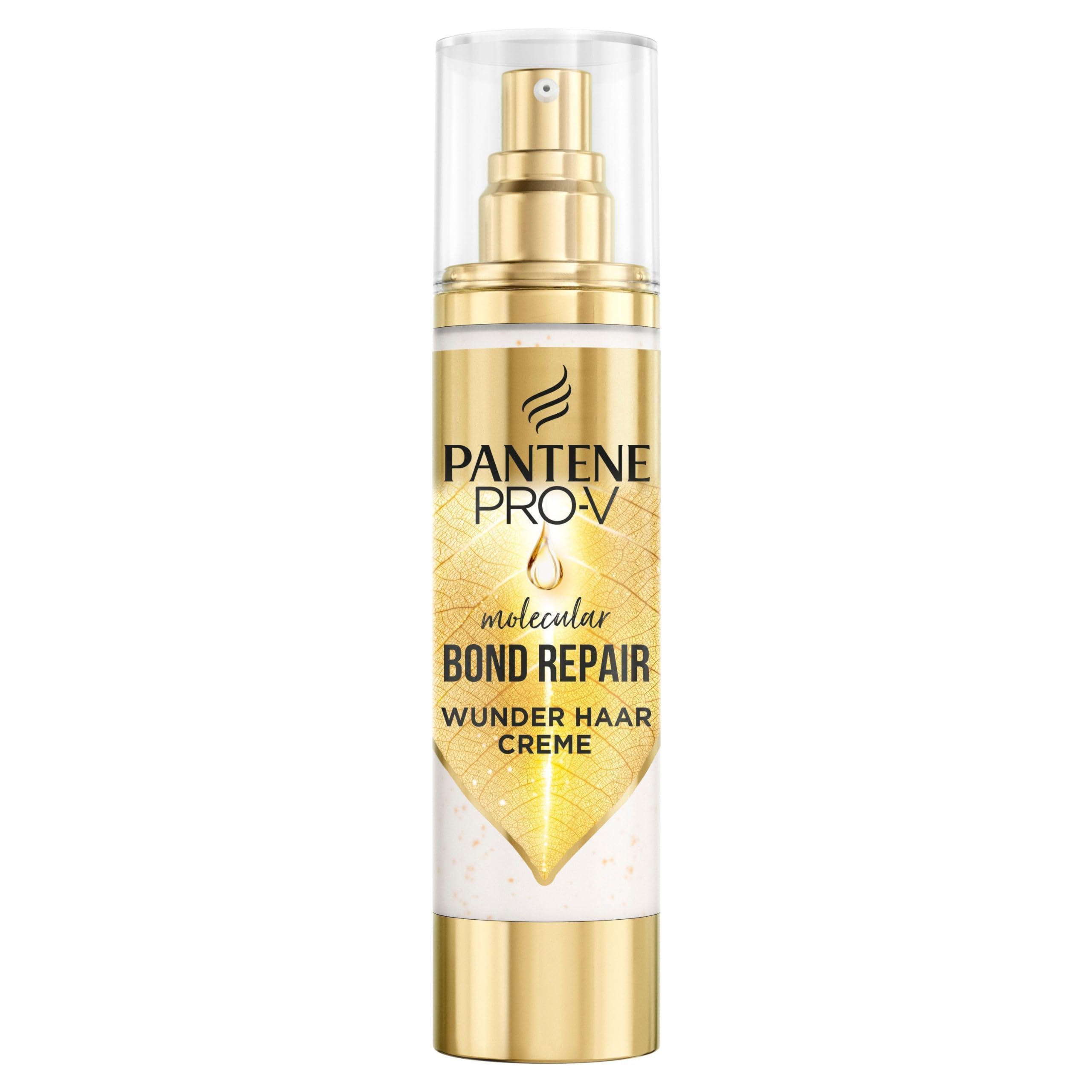 Pantene Pro-V Molecular Bond Repair Leave In Wunder Haarcreme 90ml. Haarpflege und Haarkur mit Pro-V Konzentrierter Formel für Alle Geschädigten Haartypen. Repariert Spliss