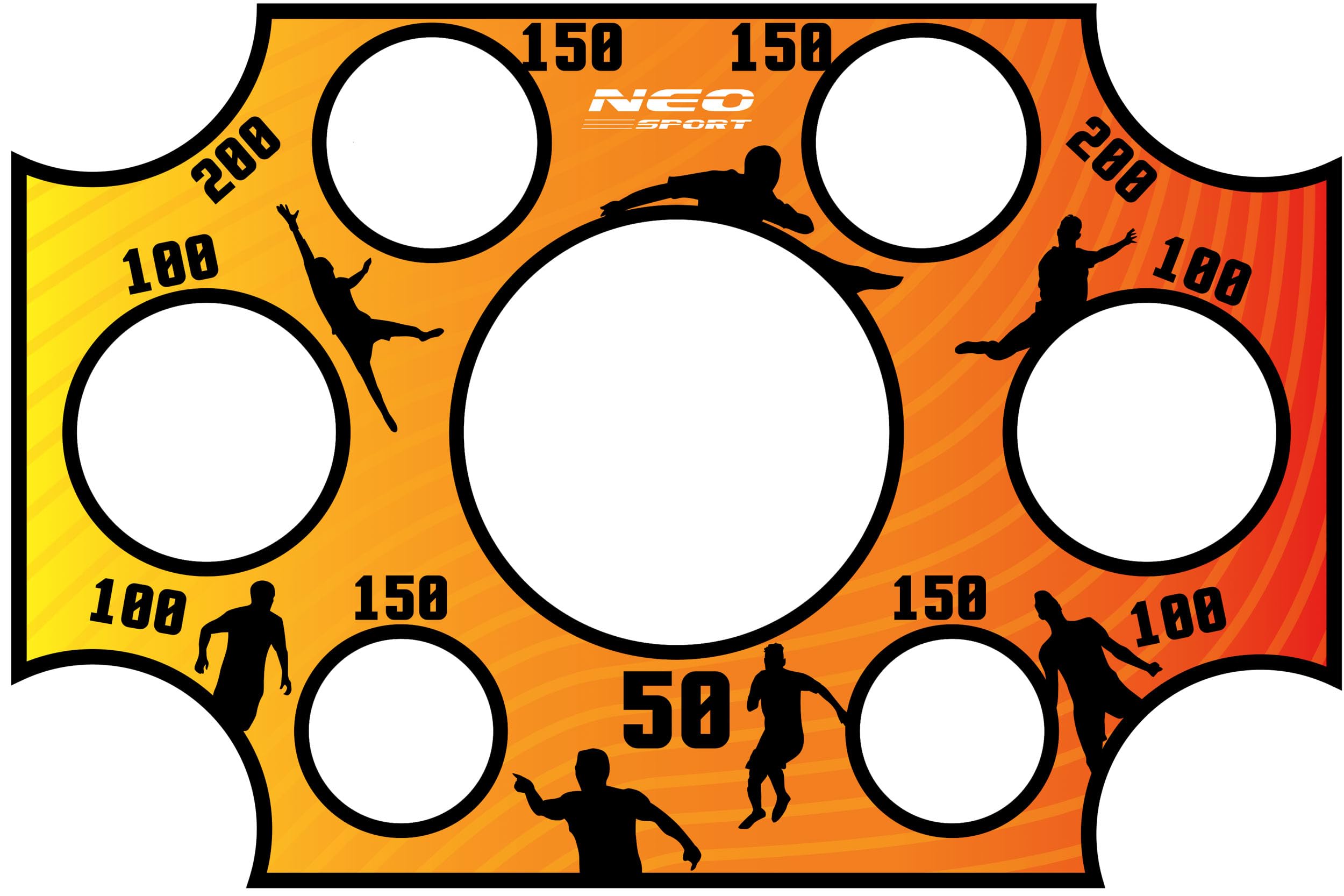 Neo-Sport Torwand Trainer Fußballtor Fußballmatte mit Schusslöchern Wasserdicht