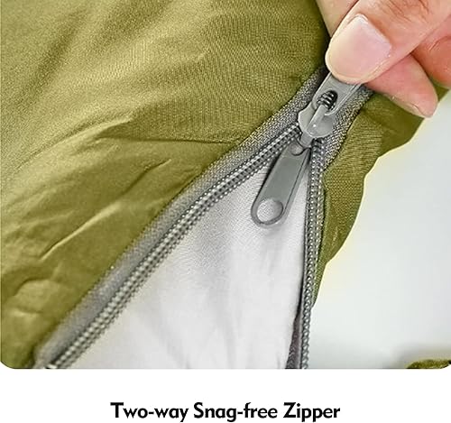 Miniatura 5 de Saco de dormir doble para adultos, hombres y mujeres, para dos personas, XL, tamaño Queen, saco de dormir para dos personas para todas las