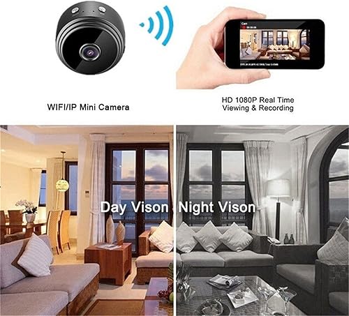 Miniatura 3 de HD 1080P Mini cámara inalámbrica WiFi cámara de seguridad visión nocturna detección de movimiento con tubo serpiente de ajuste de 360