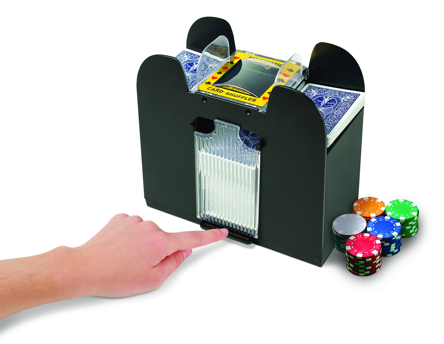 Jobar International 6 Decks Card Shuffler, Black