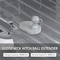 Vista 5 de Extensor de bola de enganche de remolque de cuello de cisne de 4 pulgadas para 2-5/16 pulgadas, compatible con agujeros de 2-1/2 compatible con B