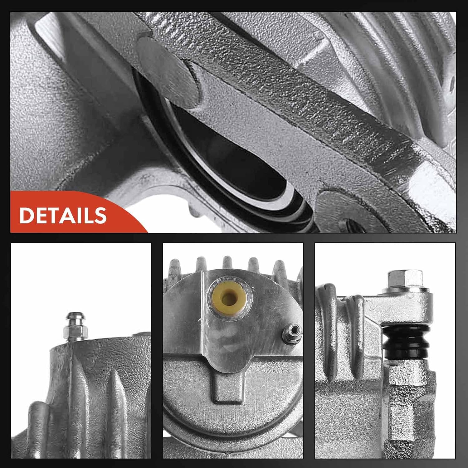 A-Premium Disc Brake Caliper Assembly with Bracket Compatible with Select Kia Models - 1998 1999 2000 2001 2002, L4 2.0L - Front Driver and Passenger Side, 2-PC Set