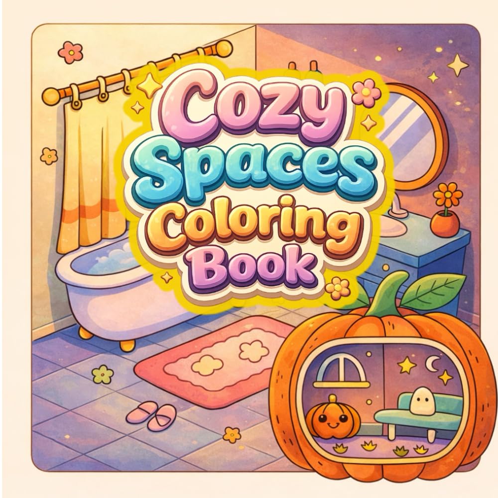 Cozy Spaces Coloring Book: Relaxing Rooms, Cute Corners, and Comfort-Inspired Illustrations for Calm Creativity