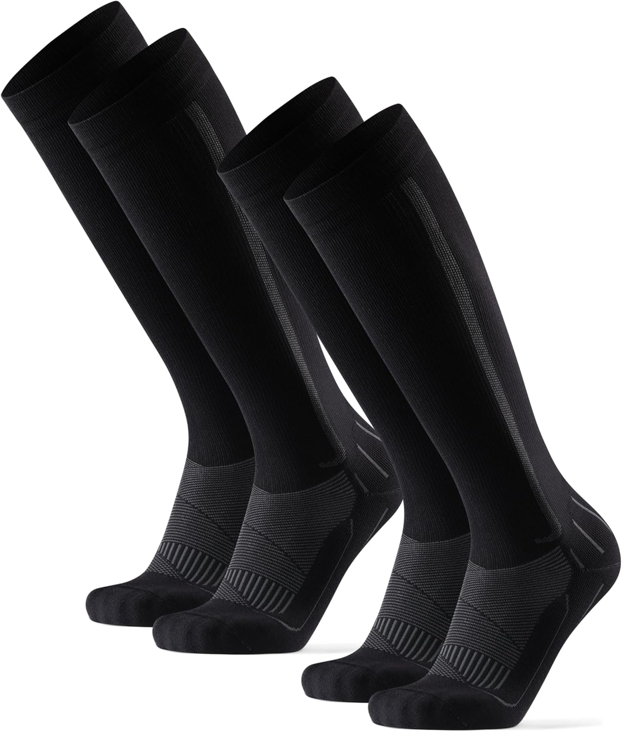 DANISH ENDURANCE Graduated Compression Socks, 21-26mmHg, for Women & Men, 2-Pack