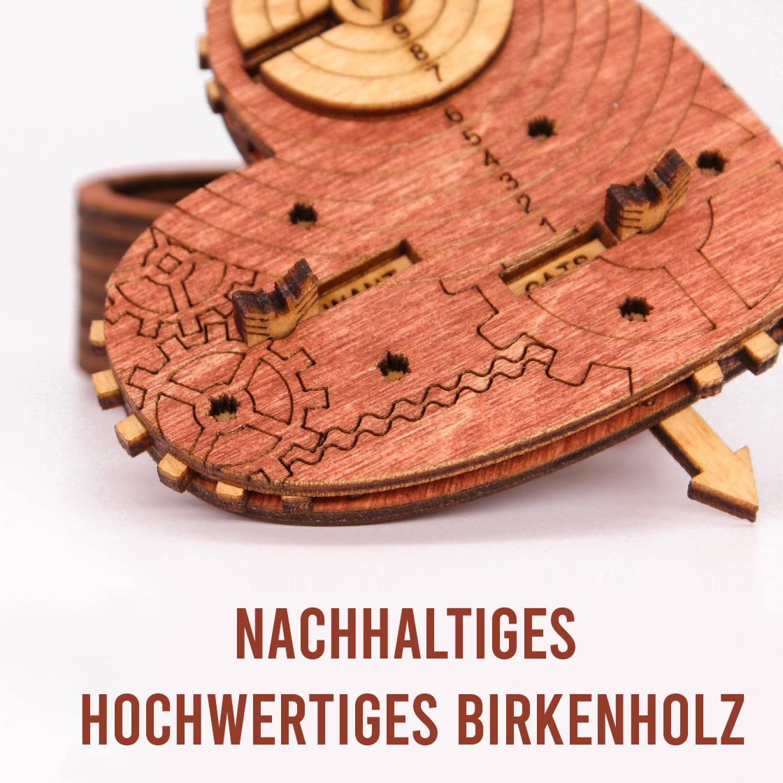 iDventure Tin Woodman`s Heart. Eine mechanische Schatzkiste - Schmuck Versteck Hochzeitsgeschenke - Cryptex - Geschenkverpackung Geburtstag Questbox Valentinstag - 3D Puzzle