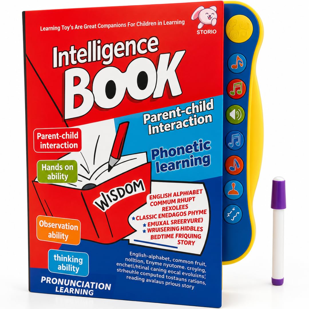 Storio Intelligence Book Sound Book for Children, English Letters & Wo