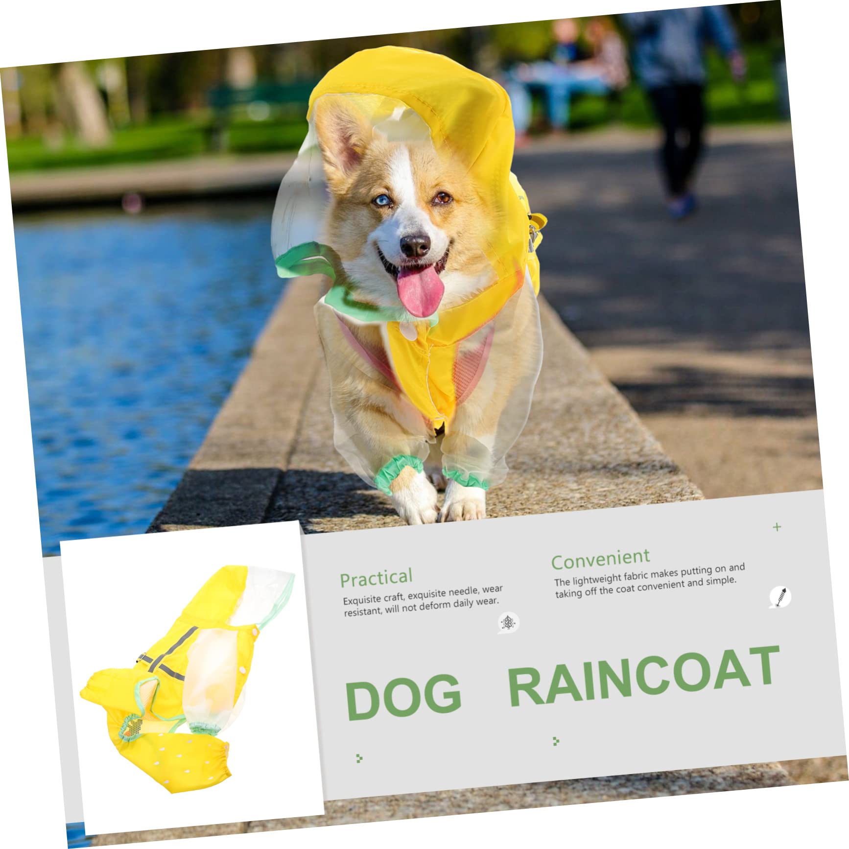 Manteaux de Pluie pour Chien imperméables, imperméable pour Chien, 5 pièces imperméable réfléchissant pour Chien en Taffetas de Polyester Fournitures pour Anima