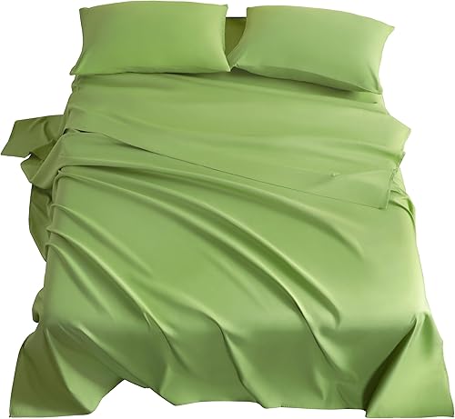 Vista 118 de NTBAY Juego de sábanas de 3 piezas, 100% microfibra tamaño individual, 1800 hilos, súper suave y acogedor, resistente a las arrugas, a la Aqua