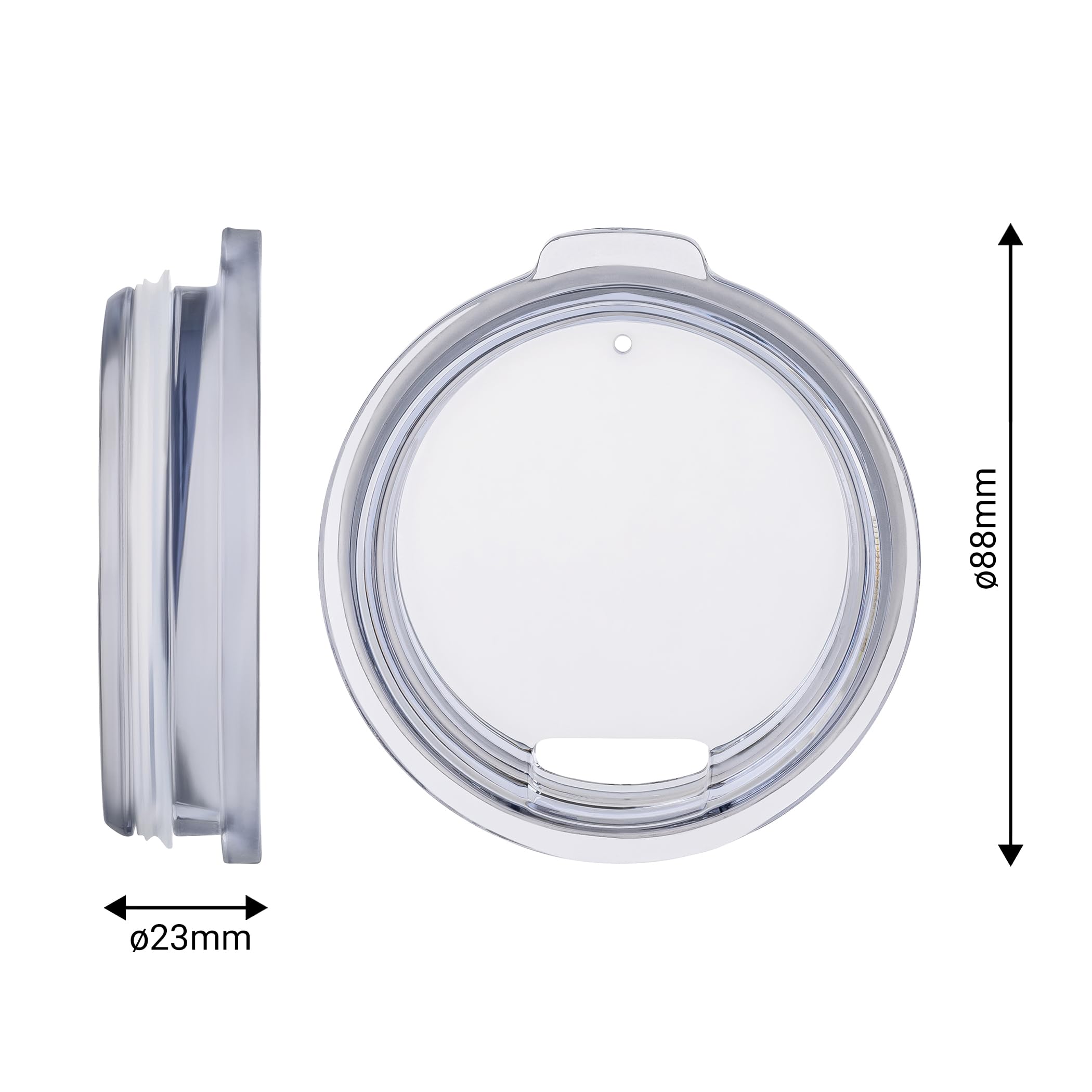 VINSUN Tazza Termica con Manico 350ml - Acciaio Inox, Coperchio Trasparente con Apertura per Bere, Senza BPA - Tazza da Viaggio Caffè per Ufficio, Scuola, Campeggio, Auto