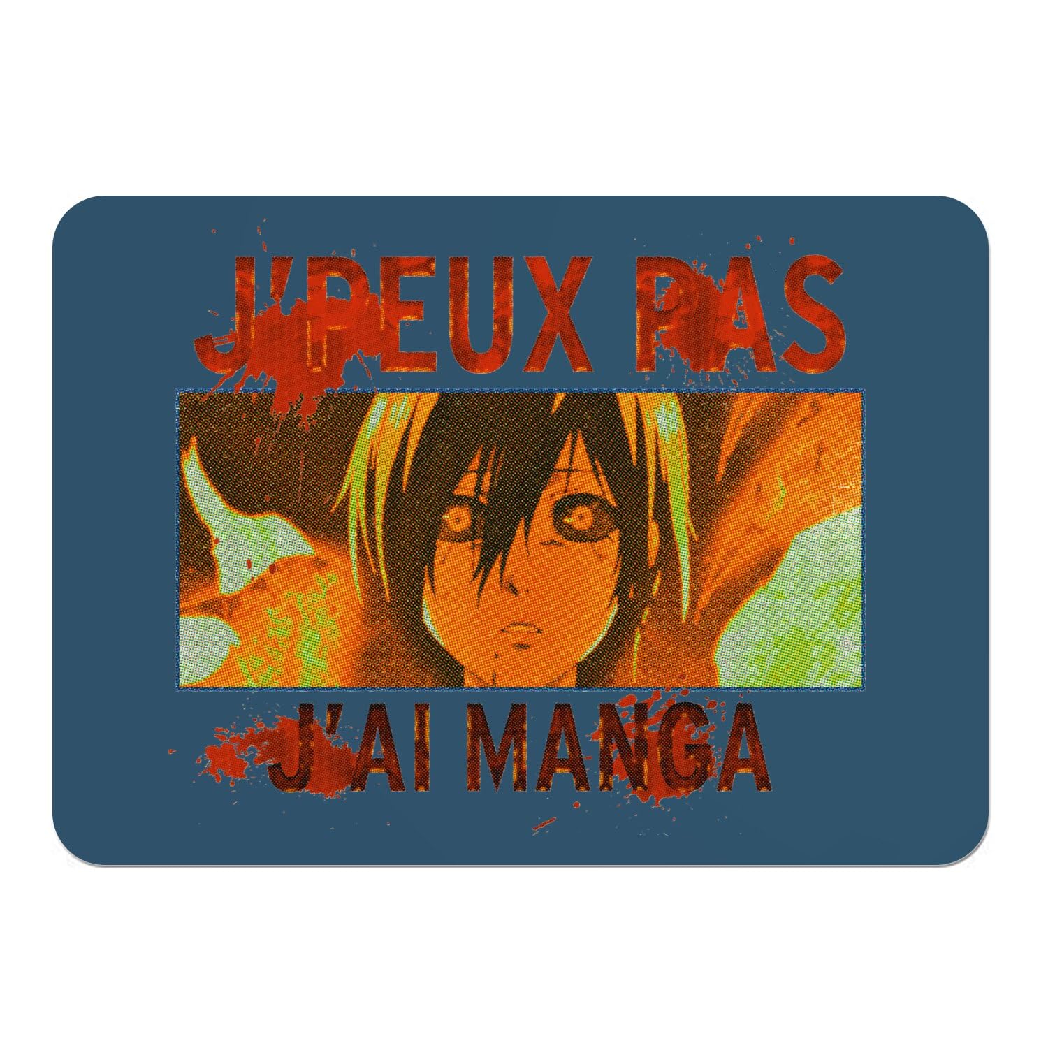 Sets de table liège bleu manga Touka grand format napperons