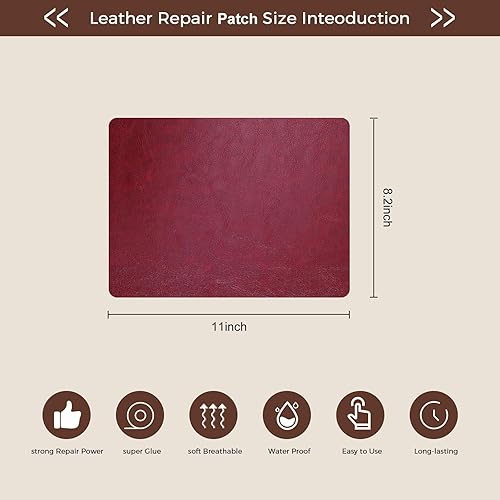 Miniatura 92 de Cinta de parche de reparación de cuero para sofá, sofá autoadhesivo grande, asiento de automóvil, silla de oficina, muebles de cuero, kit de parches