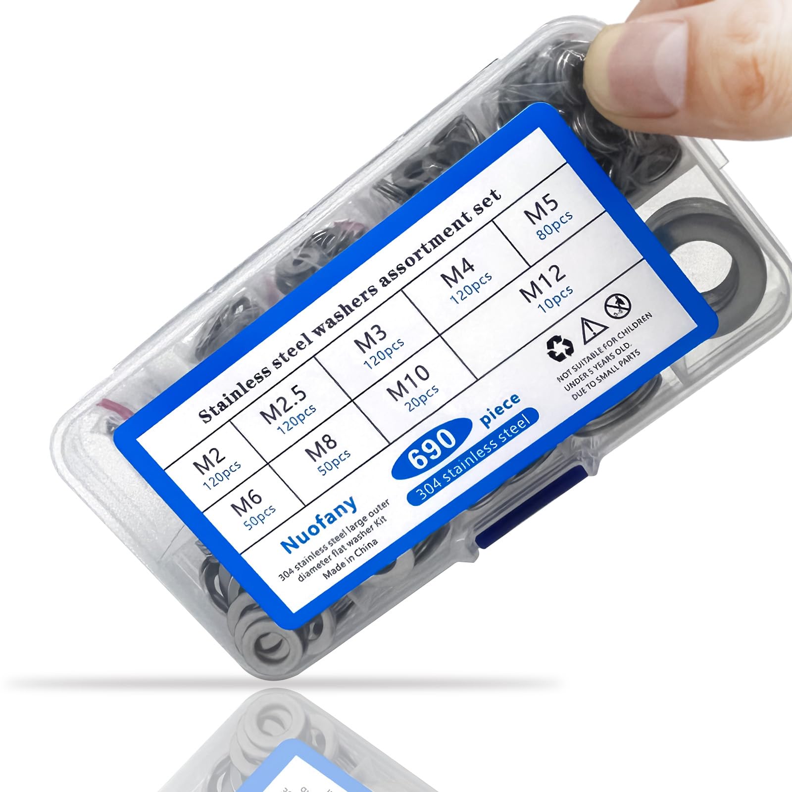200 Rondelle Piatte In Acciaio Inox 304 - Set M6 Per Fai Da Te, Bulloni E Mobili | Resistente All'Umido - Foto 6