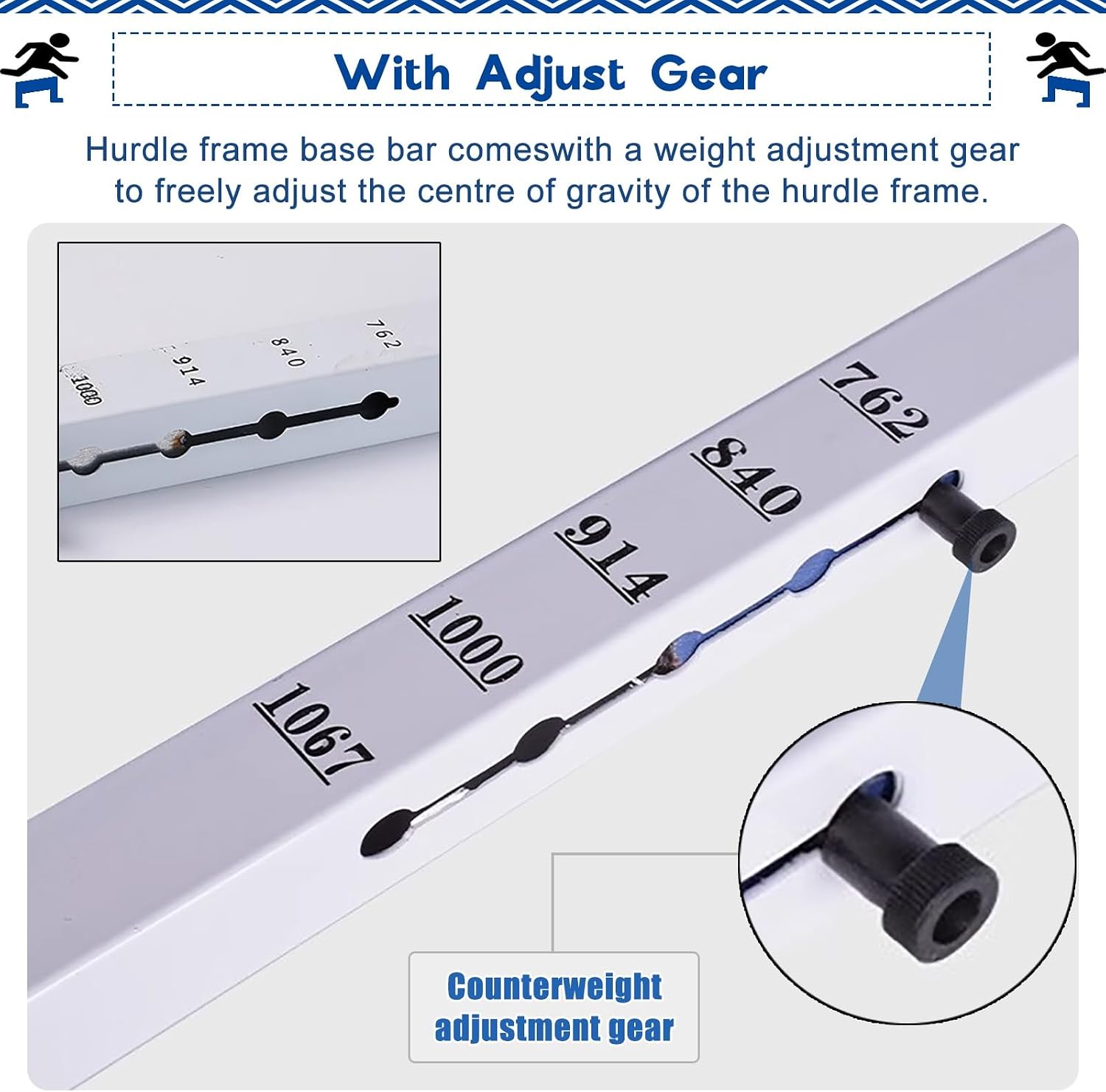 High Hurdles Training Equipment for Track, Practice Hurdles 30 Inch to 42in Adjustable Height, Speed Training Hurdles Enhance Agility and Speed