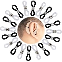 20PCS Hearing Aids Glasses Connectors, Anti-Lost Hearing Aid Holder | Hearing Aids for Seniors to prevent loss, Fixed Hearing Aid Retention Clip, Lightweight Hearing Aids Accessories