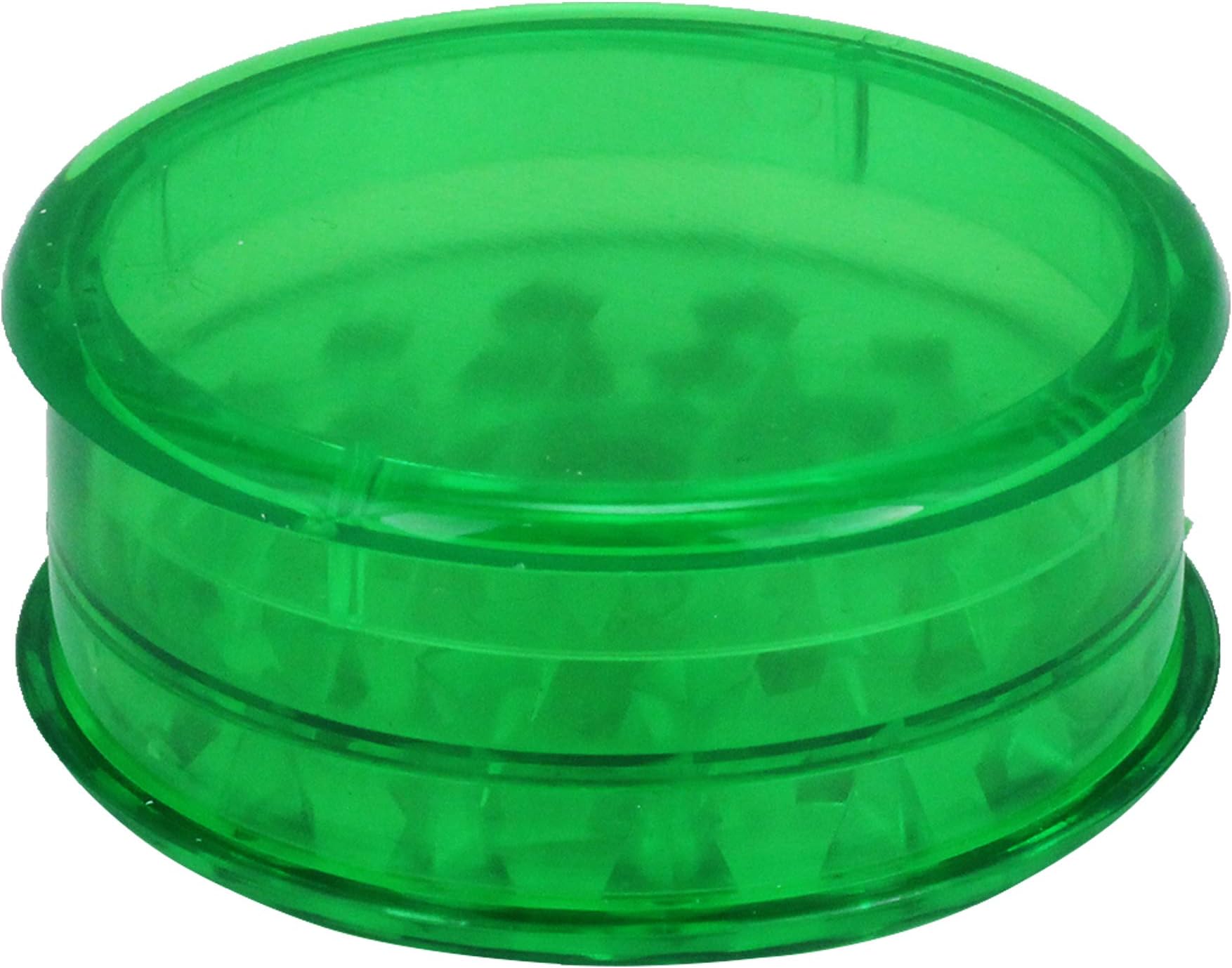 Grinder Plastic 60 mm Three Parts Including Storage Choose Your Favourite Colour (Green) for Pine Nuts and Chilli Peppers, 1x
