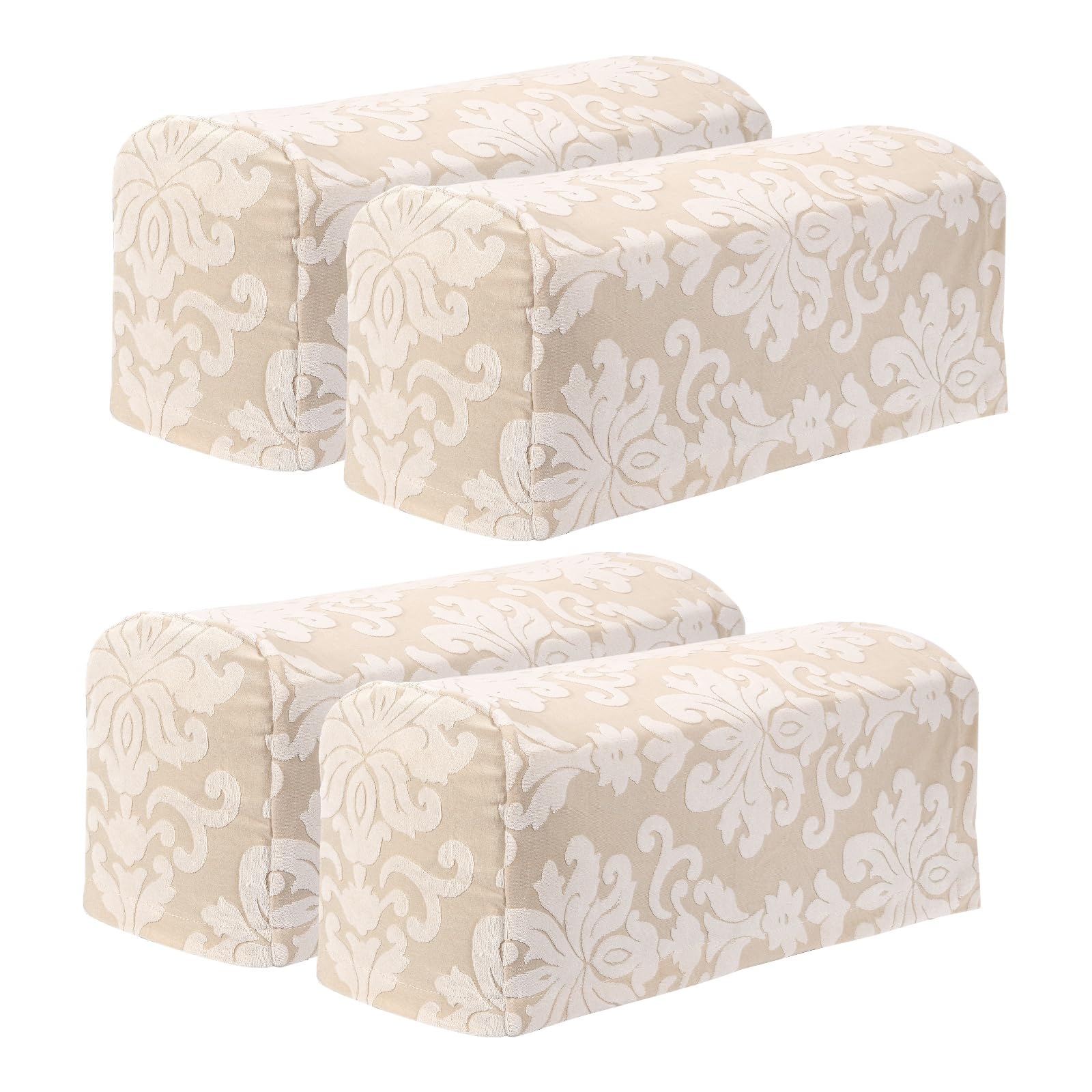 Fundas protectoras elásticas de brazos de sofá en tejido jacquard premium pack de 4 unidades