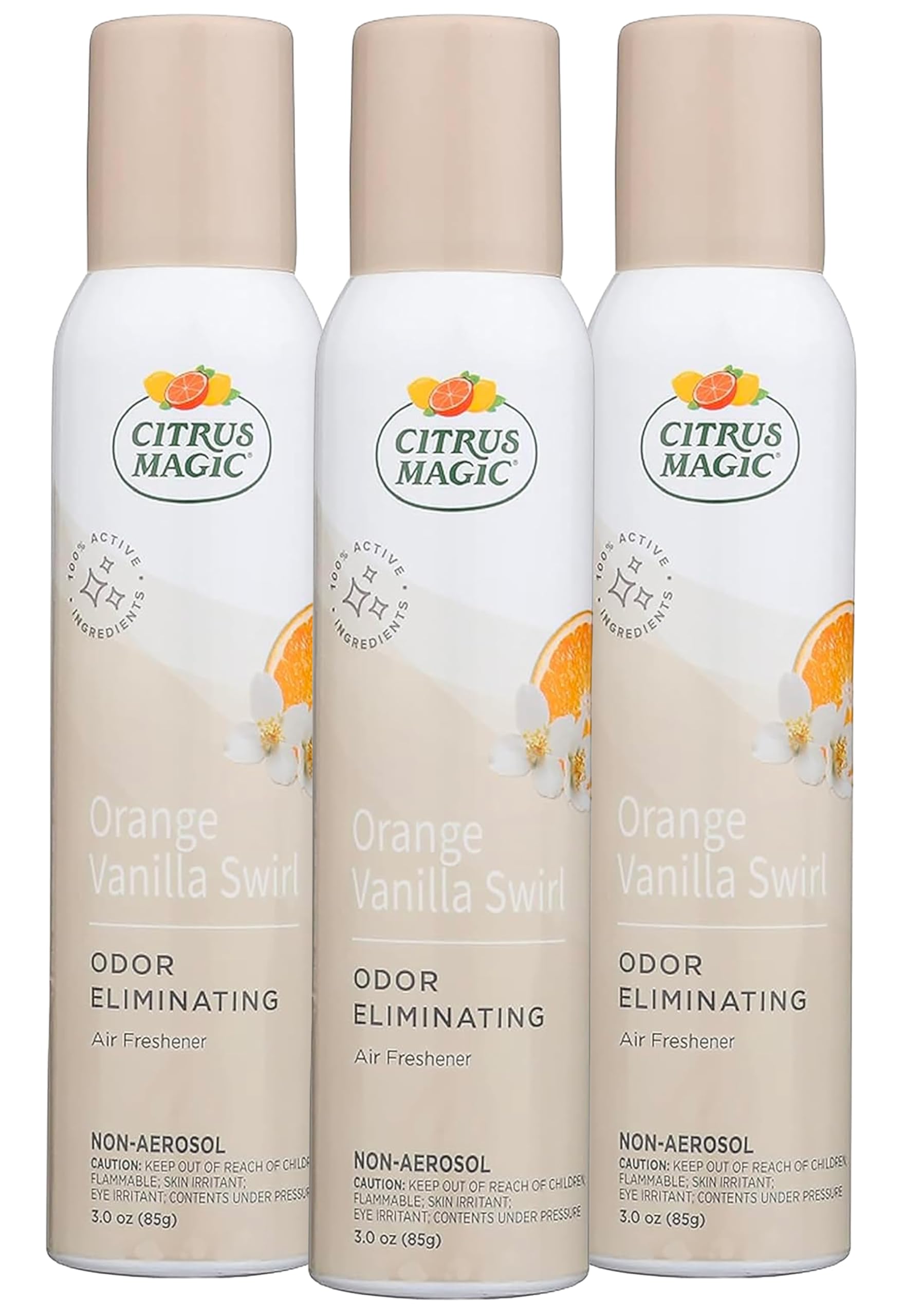 Odor Eliminating Air Freshener Spray Orange-Vanilla Swirl, 3-Ounce, Pack of 3, 3.0 oz, 3 Count