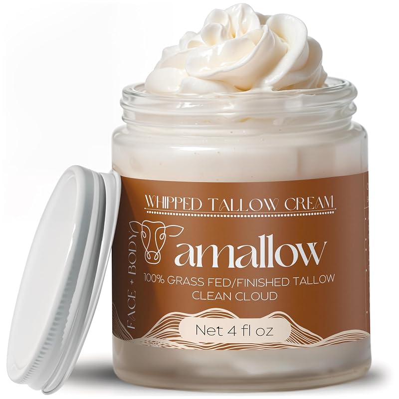 Amallow Creme corporal aerado com sebo bovino, óleo de amêndoas doces e vitamina E, Clean Cloud, 120 mL
