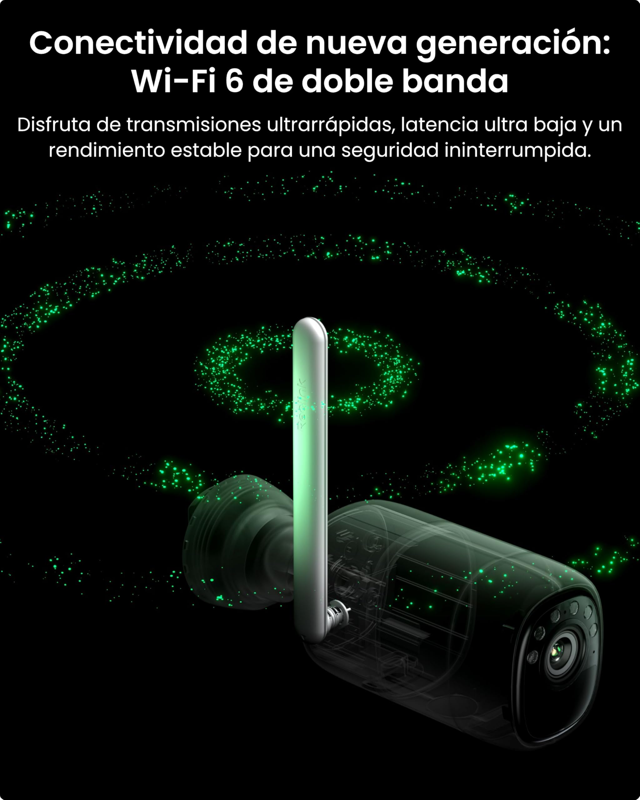 Reolink Altas, 2K Cámaras de Vigilancia Exterior Solar, Batería 20,000 mAh | Pre-Grabación, Visión Nocturna ColorX, 2,4/5GHz WiFi 6, Detección de Personas/Vehículos/Animales con IA, Panel solar de 6 W