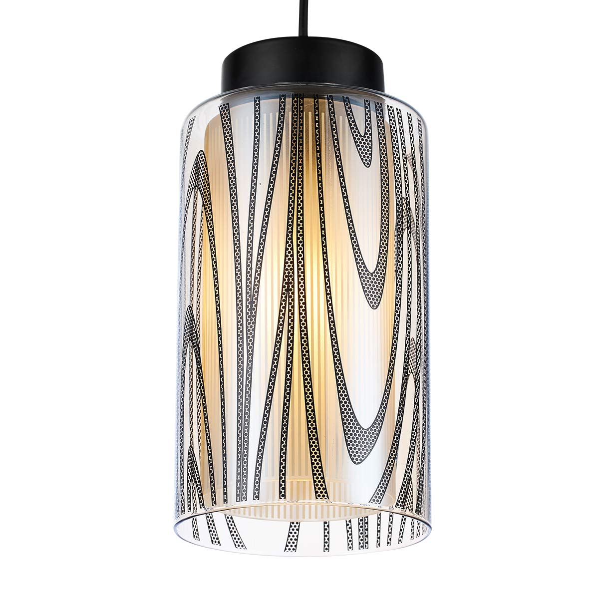 Buy SYDTOP Mini Glass Pendant Light, Vintage Cylinder Pendant Lighting, for Kitchen Island/Sink