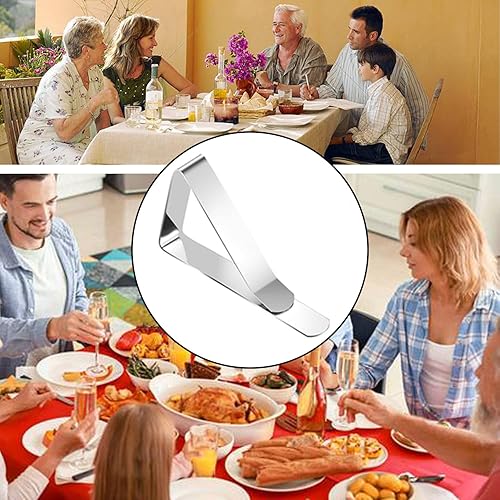Miniatura 7 de 60 clips para mantel, clips de mesa de picnic resistentes, abrazaderas de acero inoxidable, soportes para manteles de mesa, ideales para el hogar,