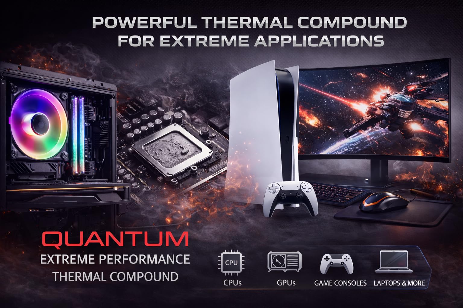 Quantum Pro - Pasta térmica extrema para CPU y GPU (50 g aplicador)