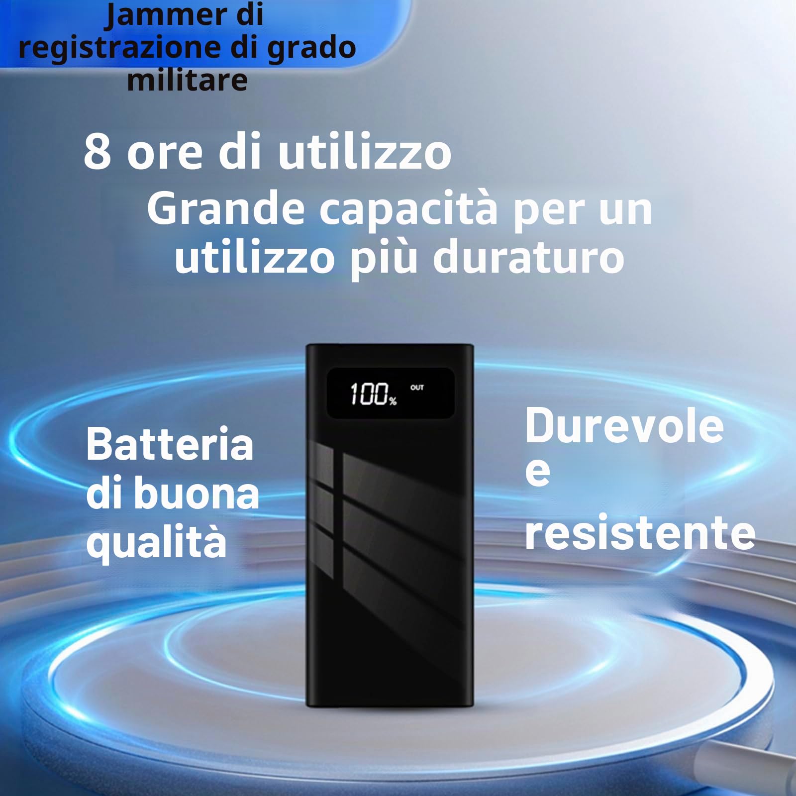 Dispositivo di disturbo audio – Protezione per la privacy a ultrasuoni anti-registrazione con schermo a 360° per riunioni sicure e uso in ufficio