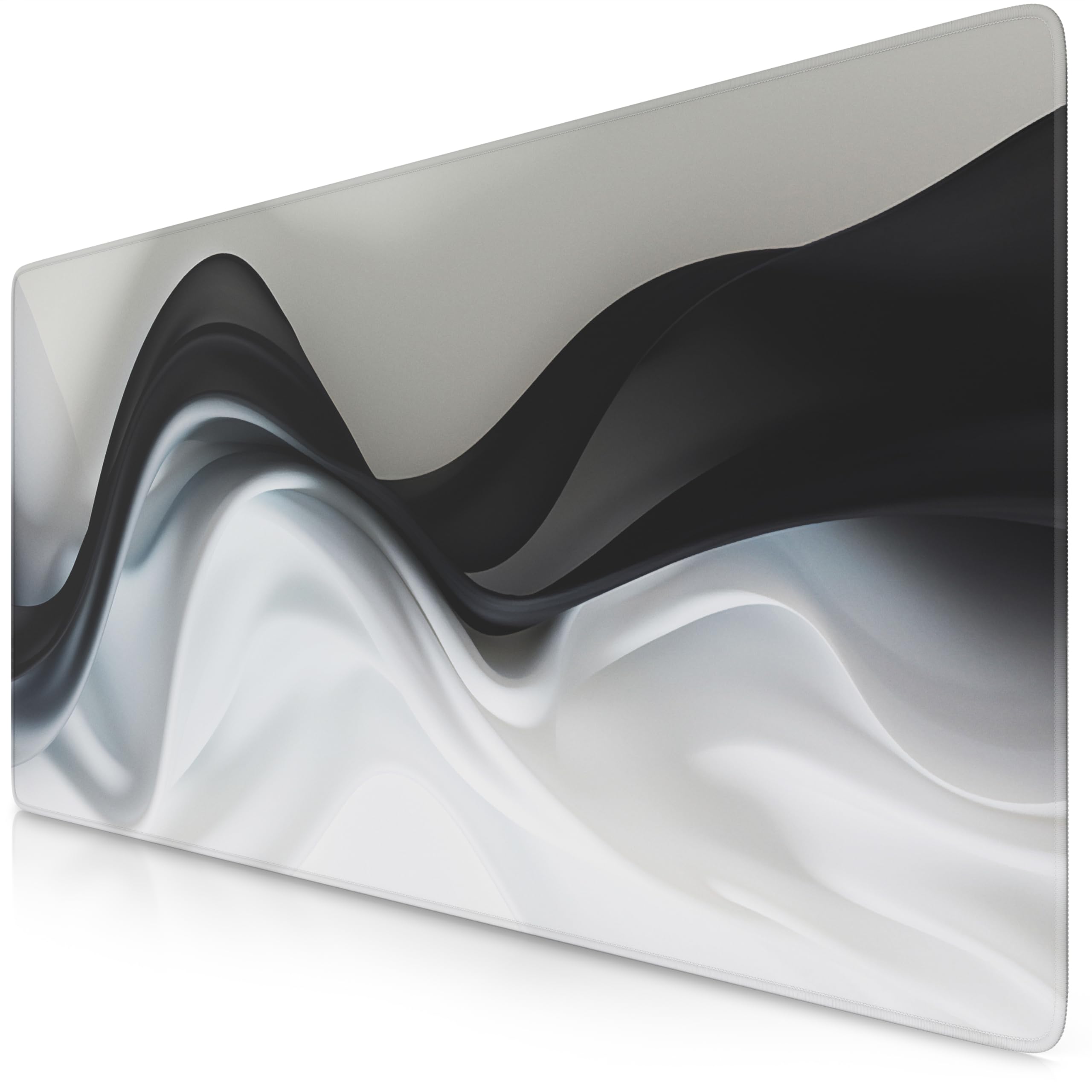 TITANWOLF Alfombrilla Gaming XXL para ratón 900x400, Mouse Pad, Precisión y Velocidad, Parte Inferior de Goma para una sujeción Estable, Antideslizante, Resistente al Agua, Modern Wave