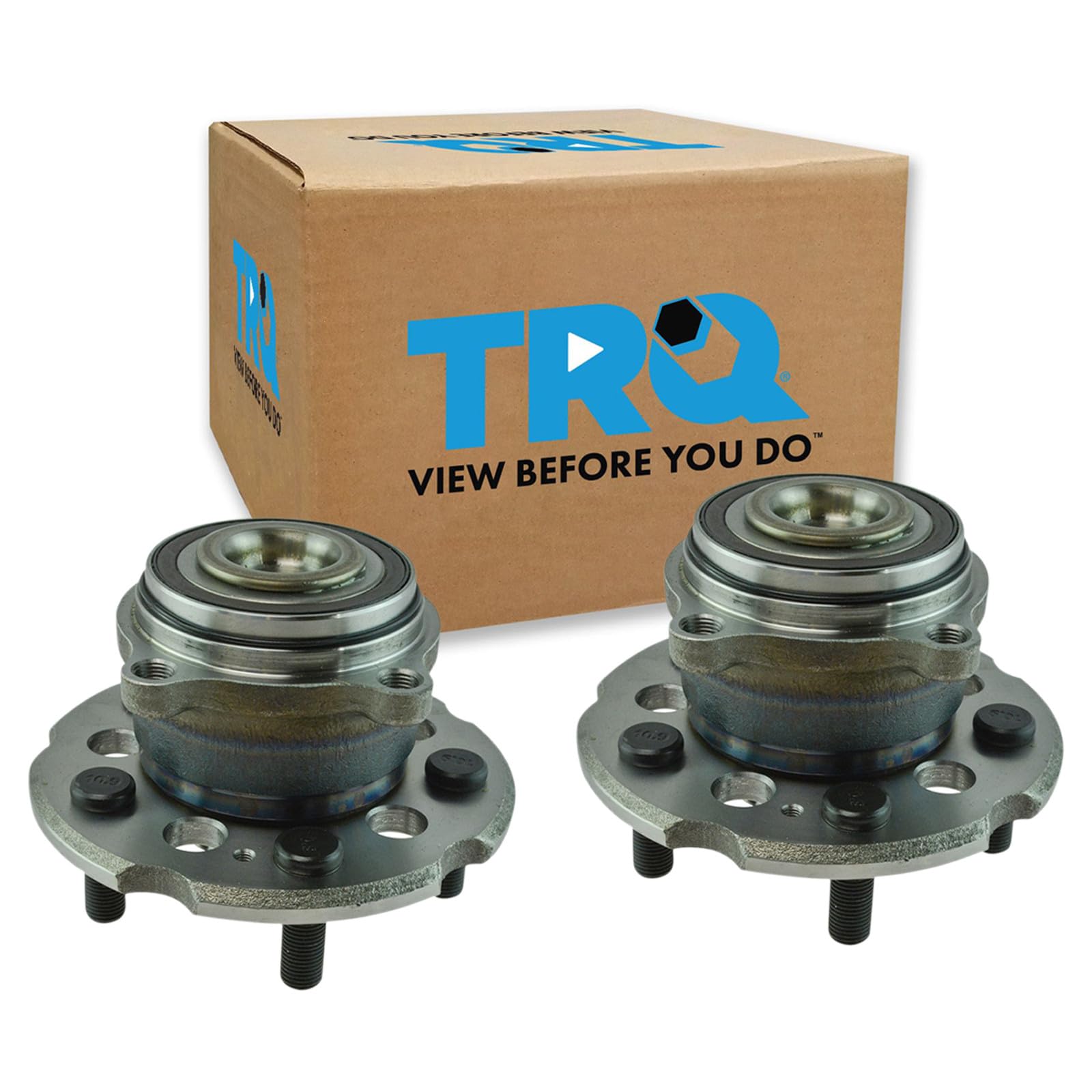 TRQ Rear Left and Right Wheel Bearing and Hub Assembly Set 2 Piece