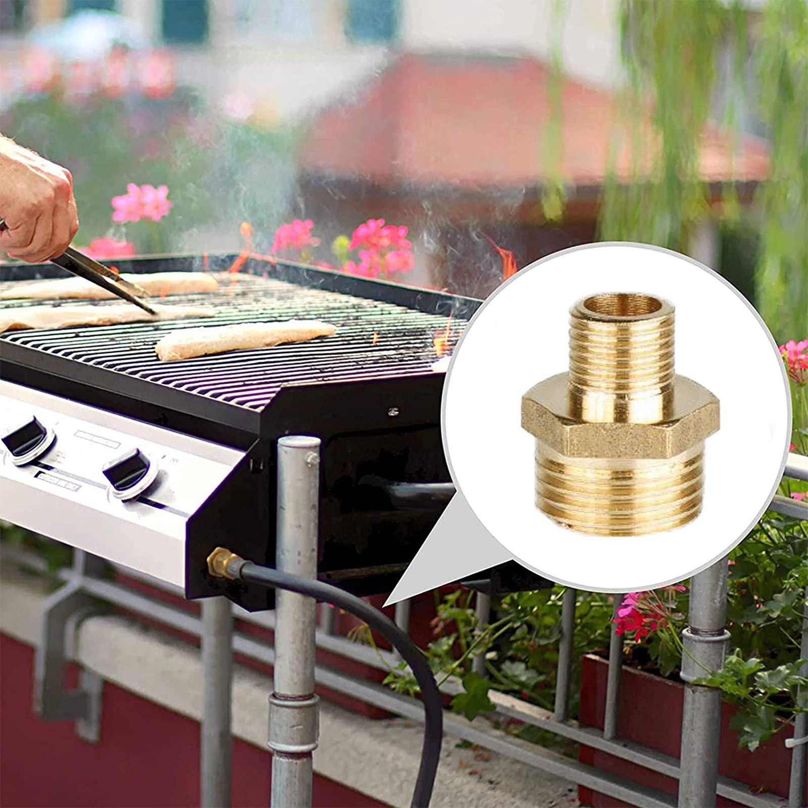 Gas Adapter Gas Bottle Connection Adapter 1/2 To 1/4 3/4 Connection Fitting For - View #4