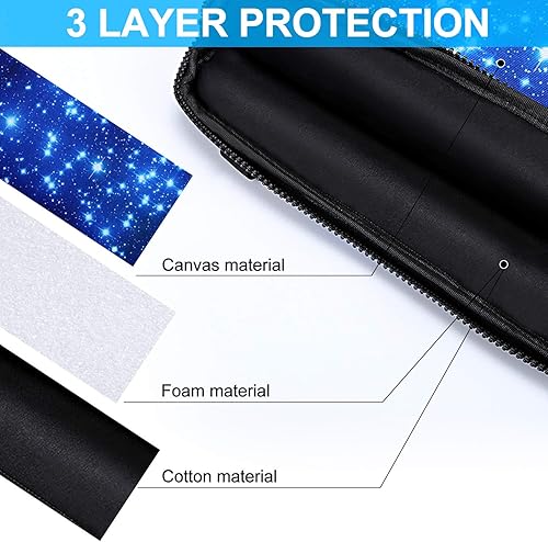Miniatura 4 de icolor 15 15.4 15.6 Pulgadas Bolso de Lona para Laptop con Funda para Mensajero y Hombro - Azul Estrellado