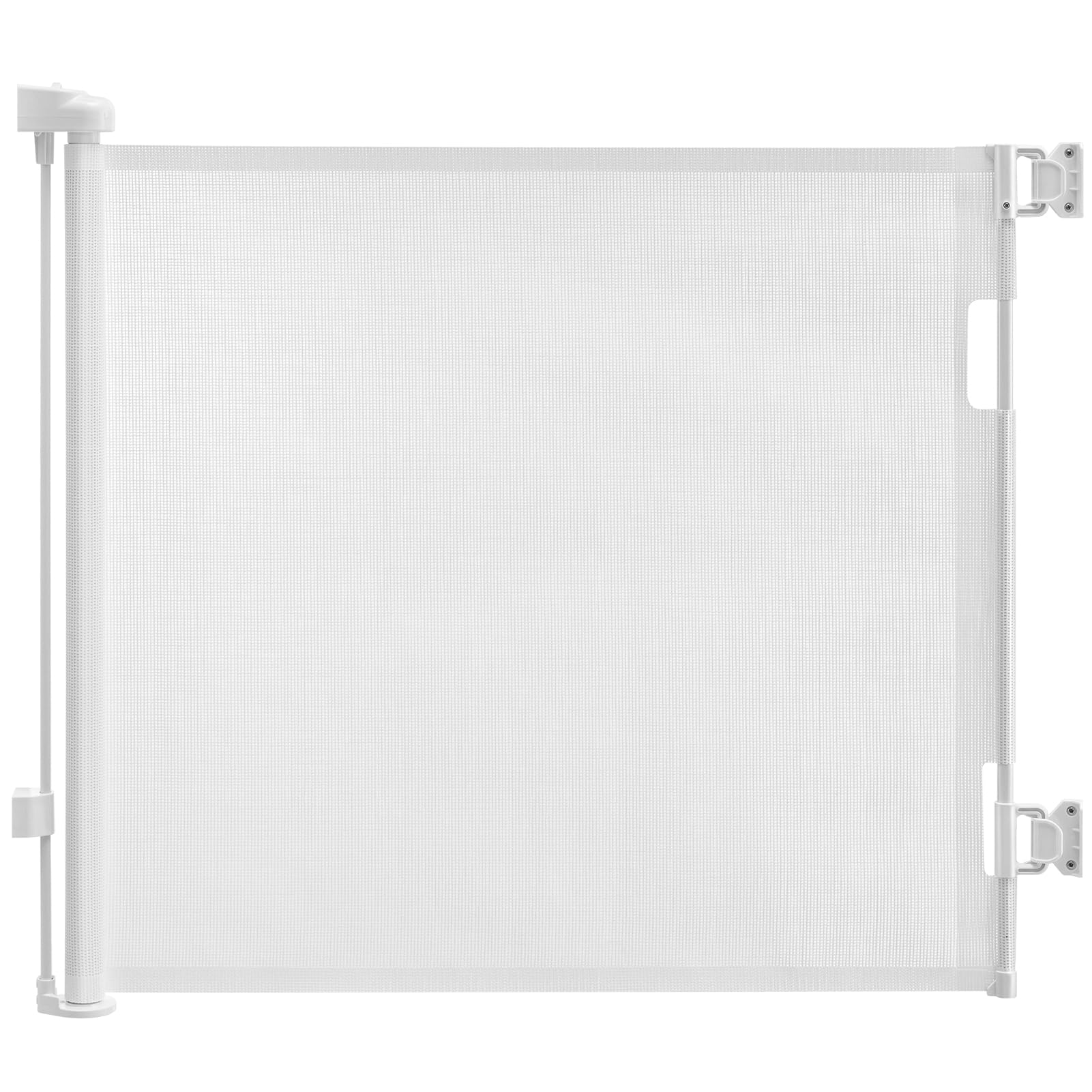 Retractable Baby Gate 140cm Wide x 86cm Tall, Extra Tall Mesh Safety Gate for Baby & Pets, One-Handed Operation, Child & Dog Gate for Stairs, Doorways, Hallways, Indoor/Outdoor Use, Grey — view 10
