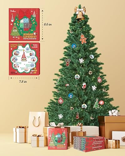 Miniatura 6 de Deinduser Kit de fabricación de pulseras para principiantes de Navidad, 6000 cuentas para hacer joyas, árbol de Navidad, copos de nieve, dijes de