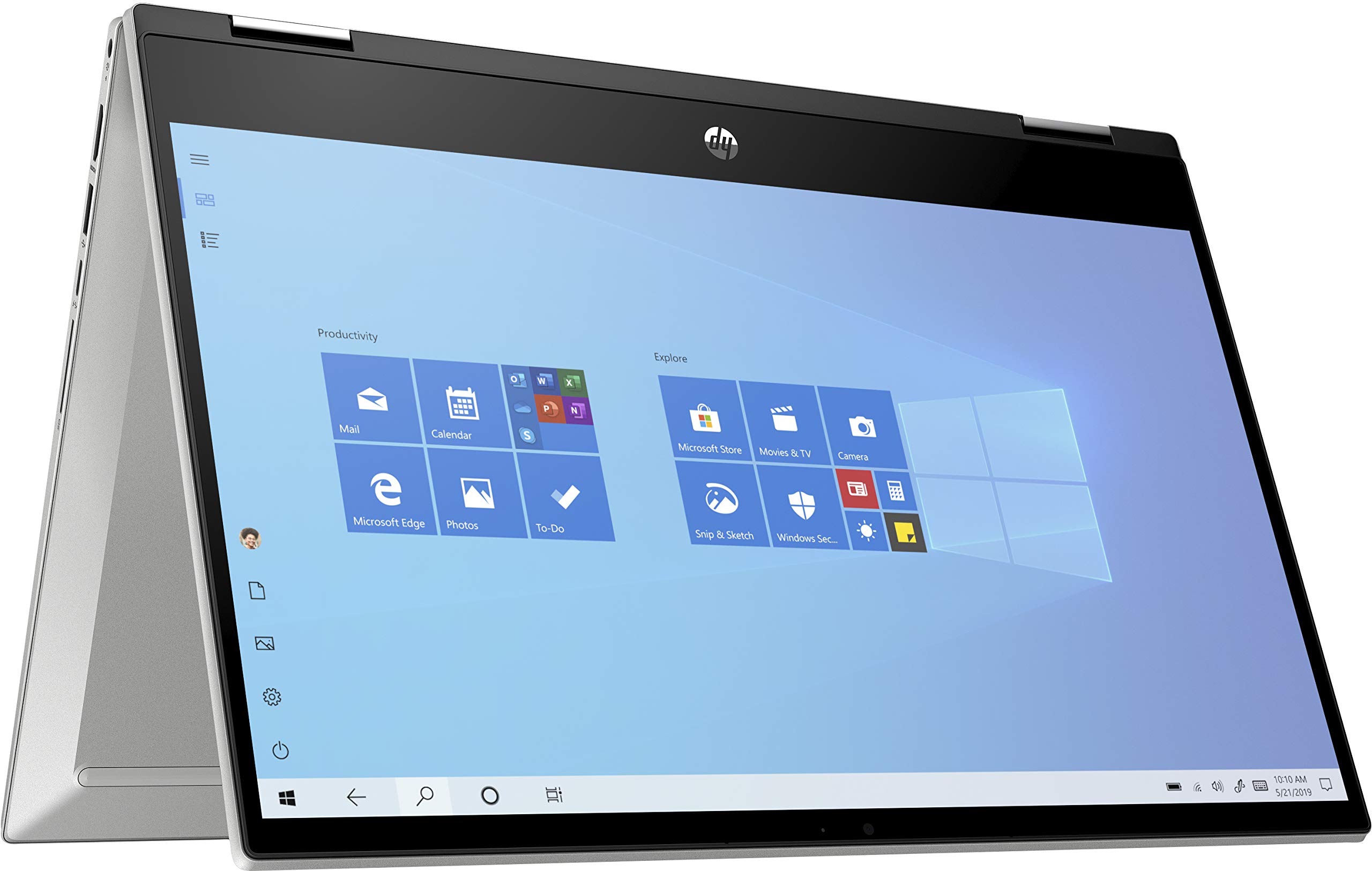 HP - PC Pavilion X360 14-dw1021nl Notebook Convertibile, Intel Core i3-1115G4, RAM 8 GB, SSD 256 GB, Grafica UHD Intel, Windows 10 Home, Schermo 14” FHD, Lettore Impronte Digitali, USB-C, Argento