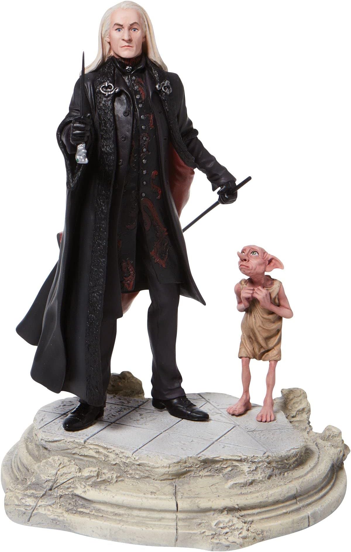 Harry Potter Lucious Malfoy with Dobby The Elf Figurine, 10.25 Inch, Multicolor