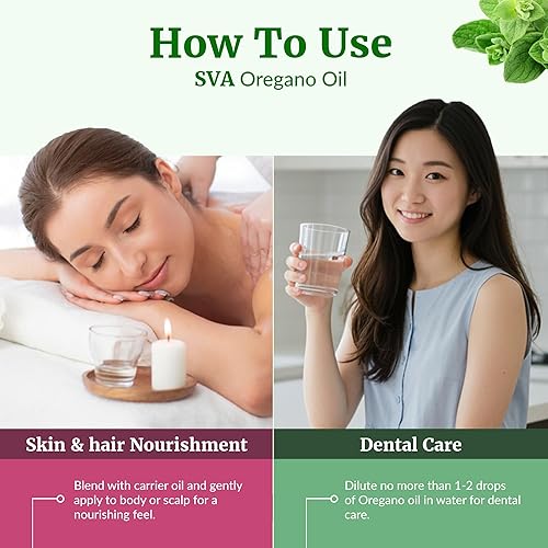 Miniatura 6 de SVA Organics Aceite esencial de orégano 100 natural aceite aromático de grado terapéutico 4 onzas líquidas con cuentagotas