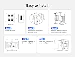 Vine Thermostat intelligent pour la maison, WiFi Thermostats pour le travail à domicile avec Alexa et Google Assistant, 7day x 8period Programmable, certifié Energy Star, C-Wire requis