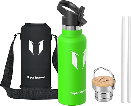 Sparrow Insulated Water Bottle W/Straw -Metal Water Bottles-500ml&750ml&1L