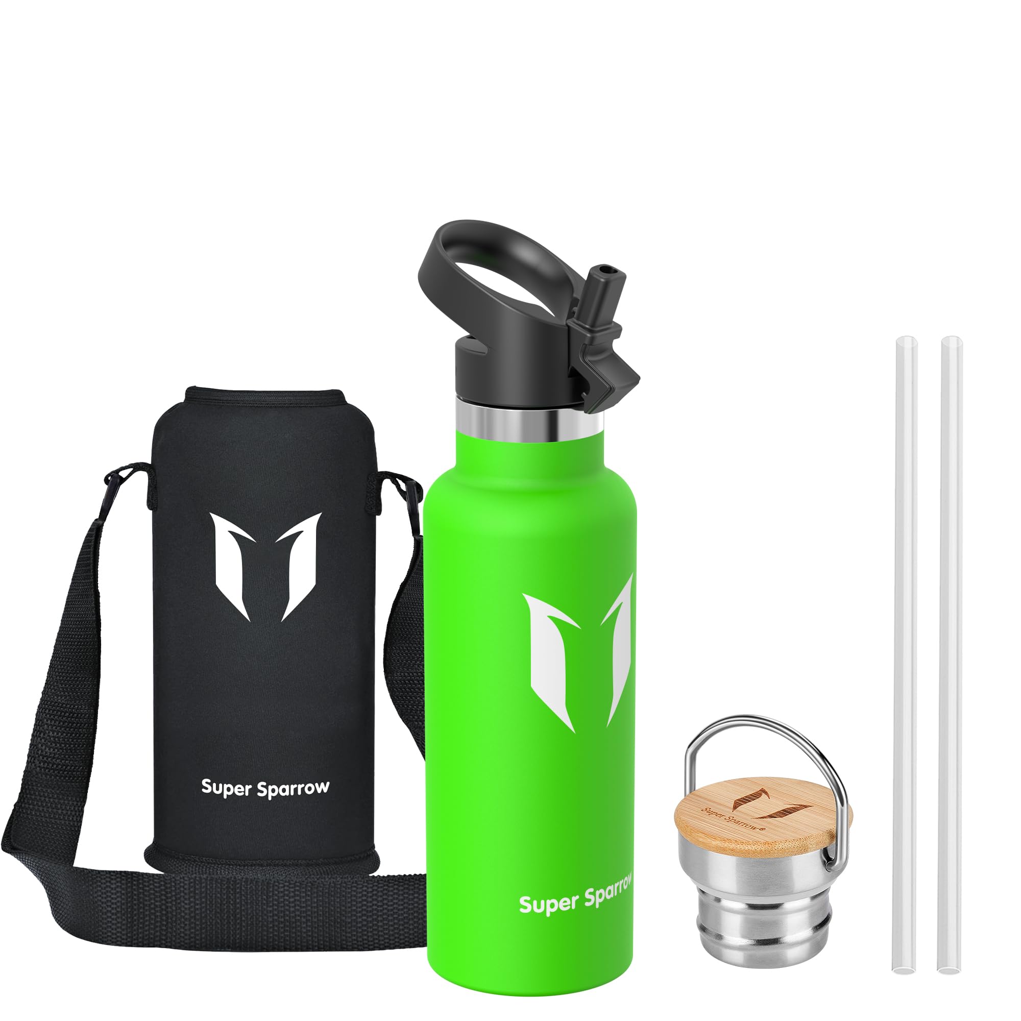 Super Sparrow Botella Agua Acero Inoxidable - Botella Agua Niños - 500ml/750ml/1L - Botella Termica Boca Estándar - Sin BPA, para Niños & Adultos, Deporte, Oficina, Yoga, Ciclismo — view 25