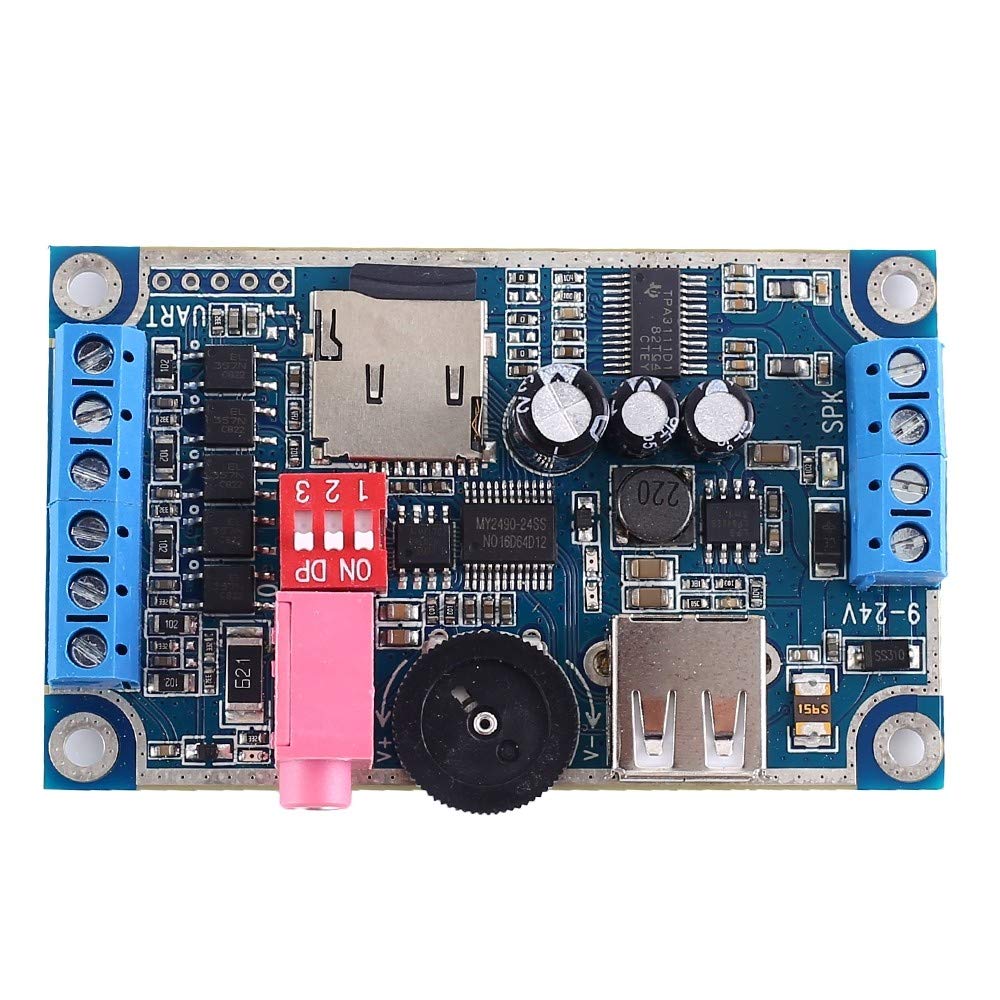 Modulo Audio WAV MP3 Music Voice Player Scheda Programmabile 10W DC 12V-24V Supporto TF Card U-Disk