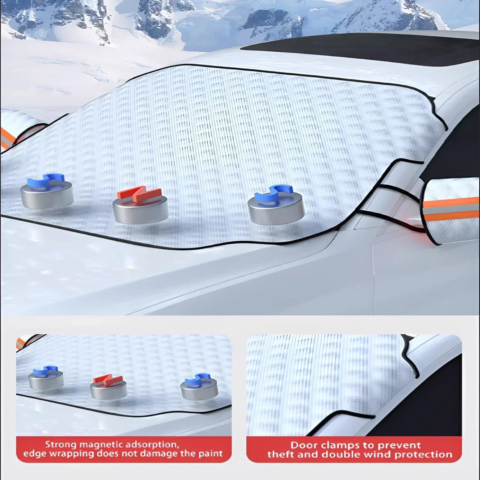Generico per Cadillac Xts 2014~2020 2015 2016 Impermeabile Auto Parabrezza Anteriore Copertura da Neve Ghiaccio Gelo Protezione Solare Copri Parabrezza Auto Inverno