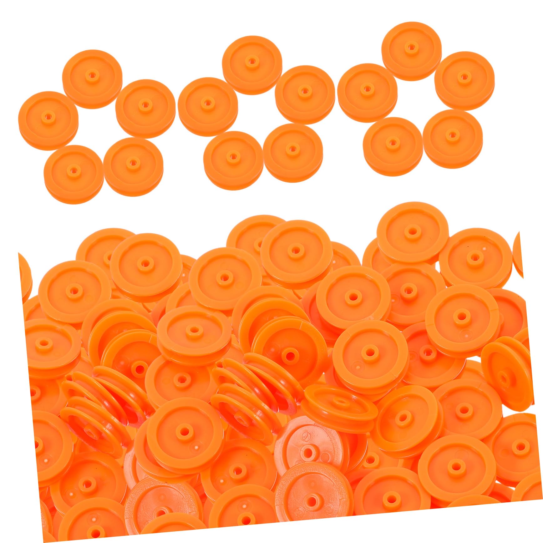 KONTONTY 100Pcs Plastic Belt Pulley Wheels for Rc Cars and Airplanes Durable Mini Gears for DIY Projects Versatile Craft Pulley Accessories Educational Mechanics Tool