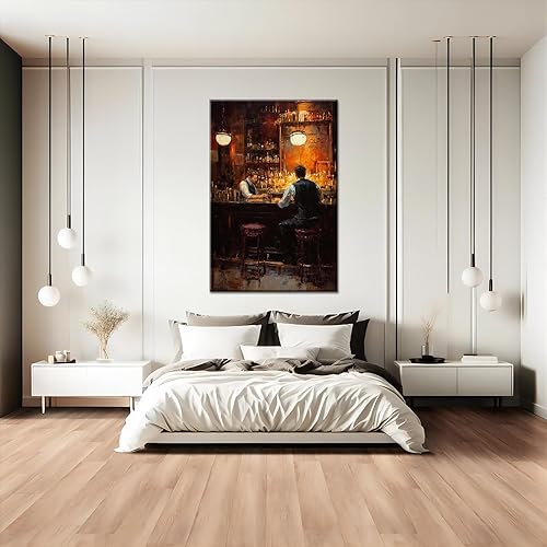 Miniatura 5 de CIDLNMY Arte de pared en lienzo de la Prohibition Speakeasy, póster vintage de la vida nocturna de los años 20, arte de pared de cóctel, bar, salón,