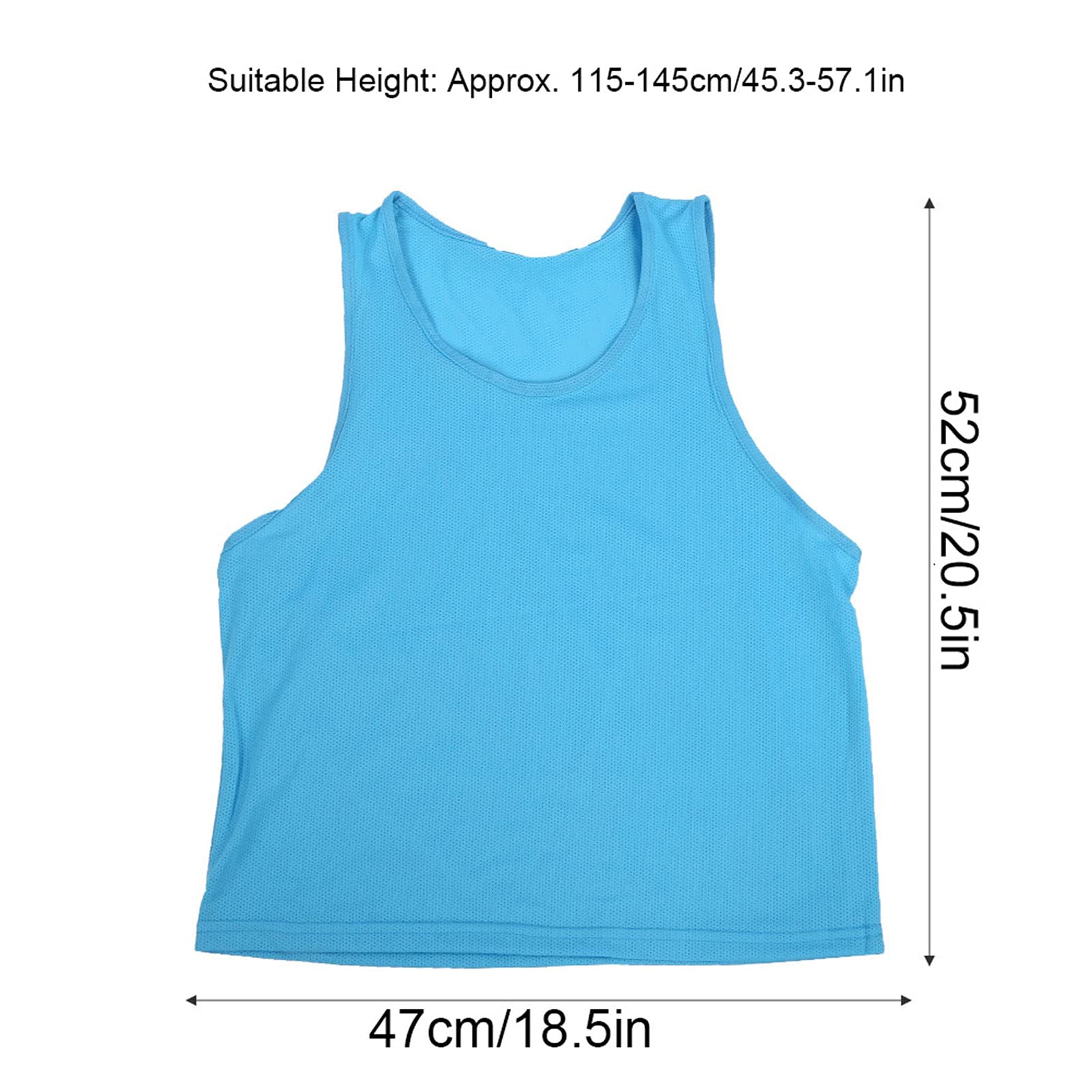 Fockety 12 Pezzi Maglia Calcio Giovanile, Leggera Asciugatura Rapida | Gilet in rete di nylon traspirante per allenamenti di basket e calcio per bambini, attrezzatura sportiva all\'aria aperta