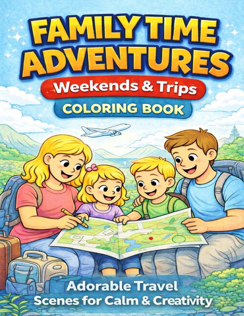 Family Time Adventures Vol.3: Weekends & Trips: Cozy Travel Activities Coloring Book for Kids