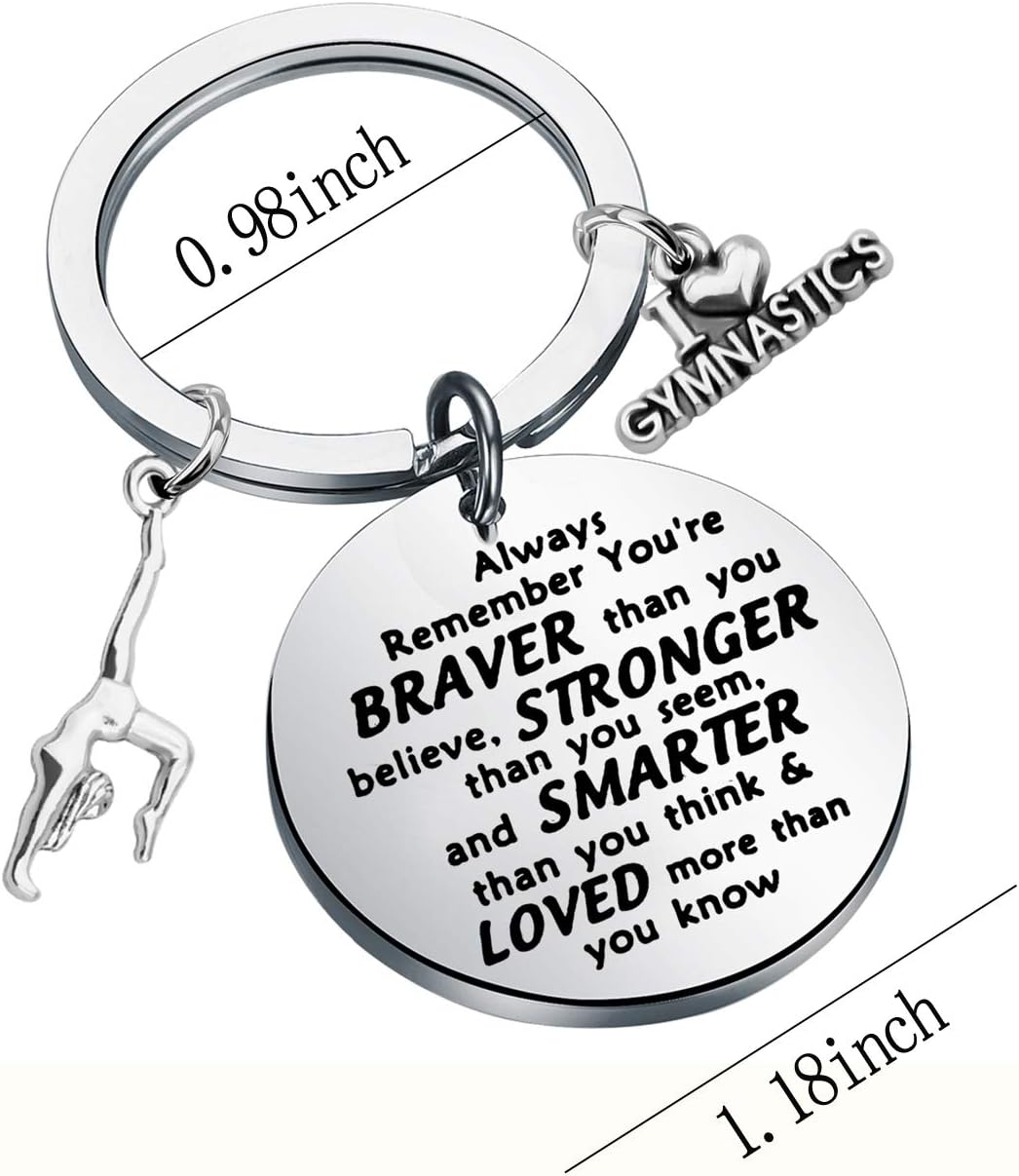 BNQL Gymnast Gift Gymnastics Keychain Inspiration Girls Gymnastics Gift for Gymnast Jewelry Gymnastics Team Gifts - Image 2