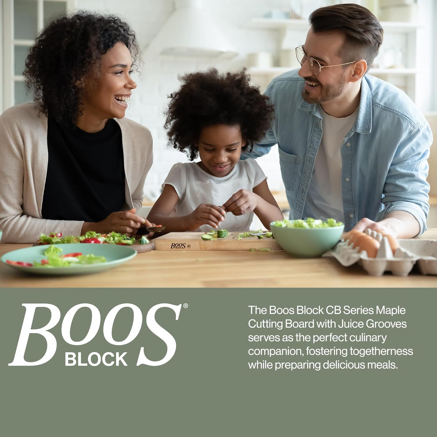 John Boos CB Series Rectangular Wooden Maple Cutting Board 20”x15” – 1.5” Thick, 12-lb Reversible Butcher Block with Juice Groove, Edge-Grain & Finger Grips – Made in the USA