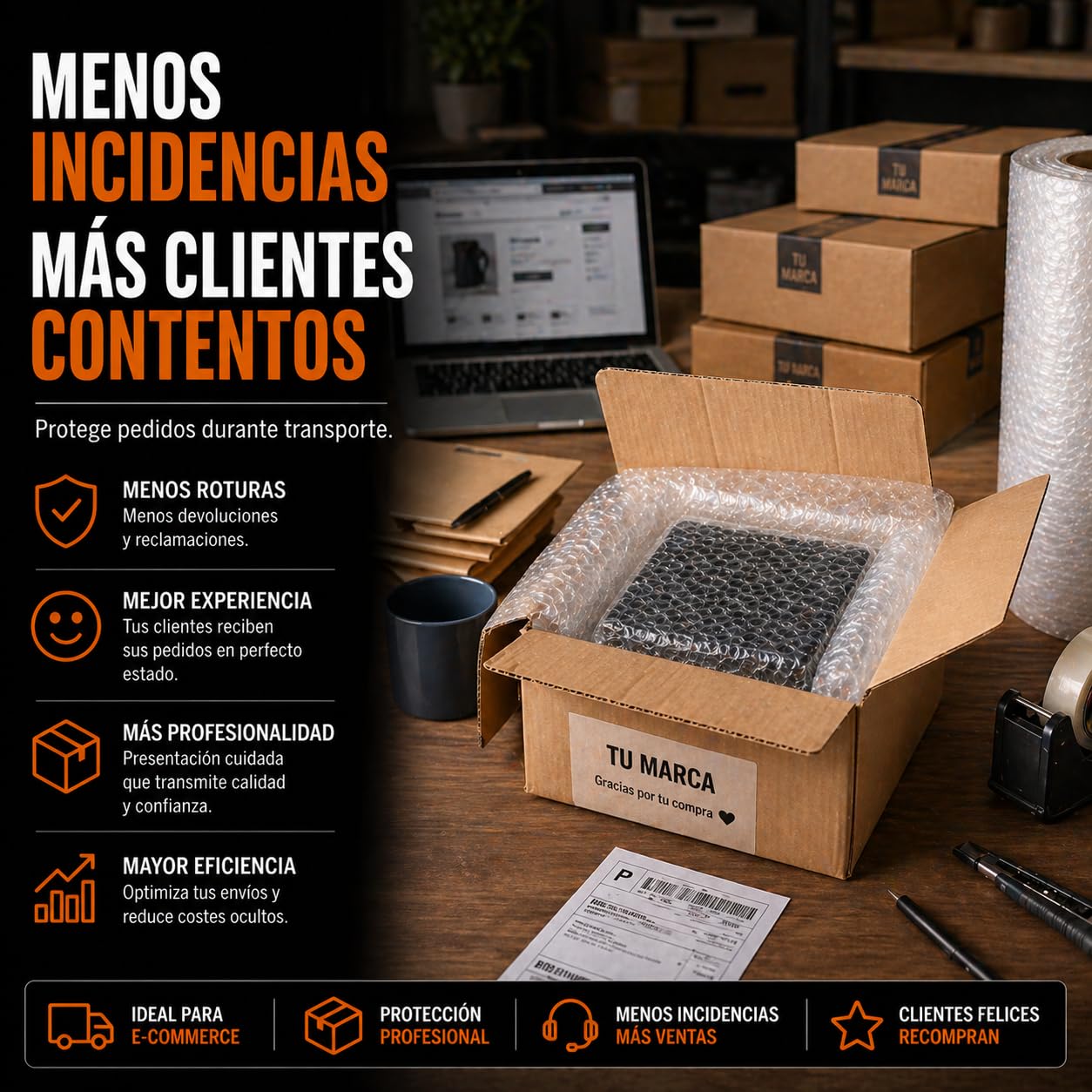 Rotolo di plastica a bolle grande 1,20 x 200 m (240 m²) | Carta a bolle Imballaggio professionale per traslochi, spedizioni, Ecommerce e oggetti fragili | Rotolo bolle XXL resistente 7 kg (1)
